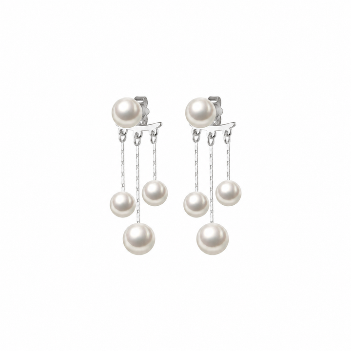 Pearl Tassel Drop Earrings