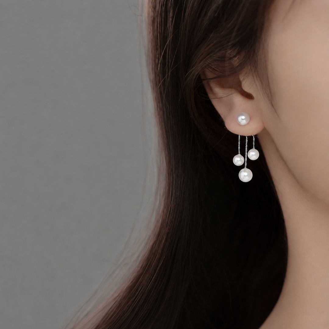 Pearl Tassel Drop Earrings