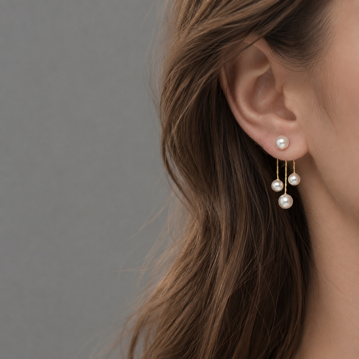 Pearl Tassel Drop Earrings