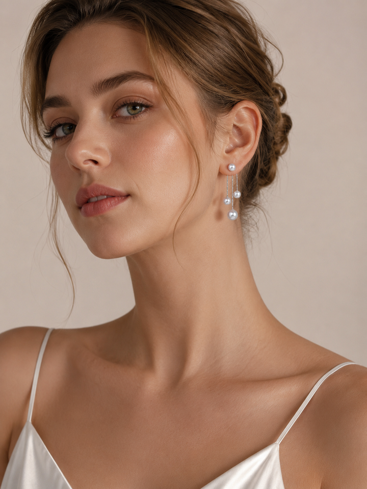 Pearl Tassel Drop Earrings