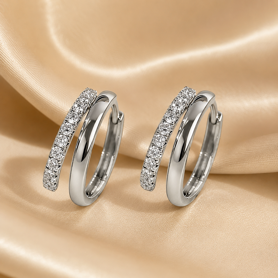 Eternal Sparkle Moissanite Huggie Earrings