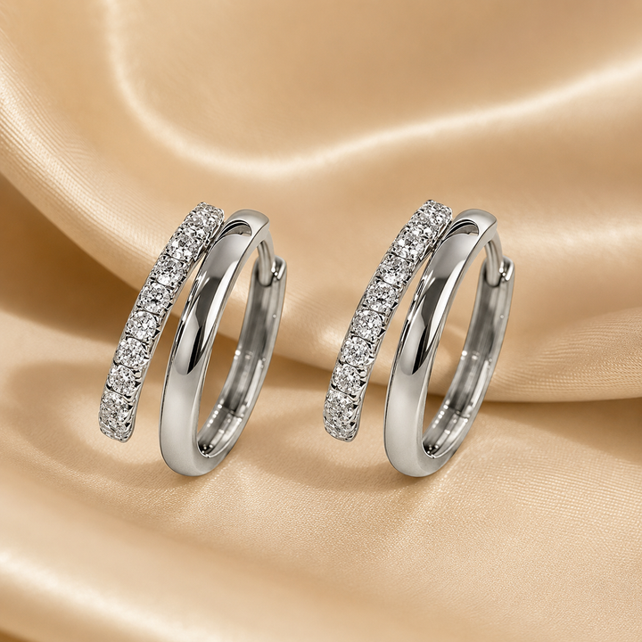 Eternal Sparkle Moissanite Huggie Earrings