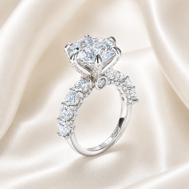 Aurora Six-Prong Moissanite Ring