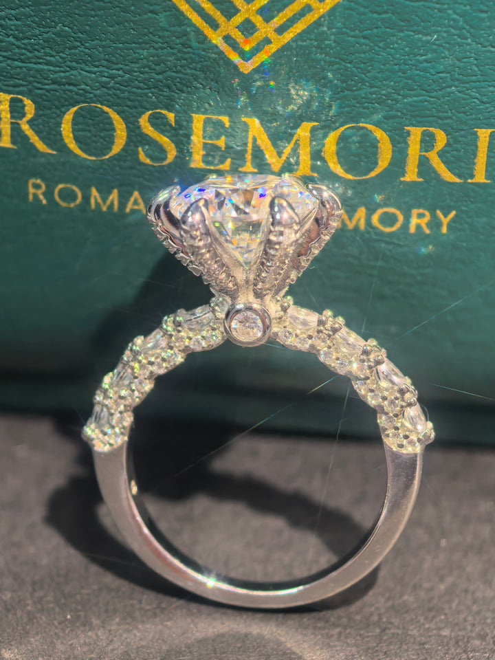 Aurora Six-Prong Moissanite Ring
