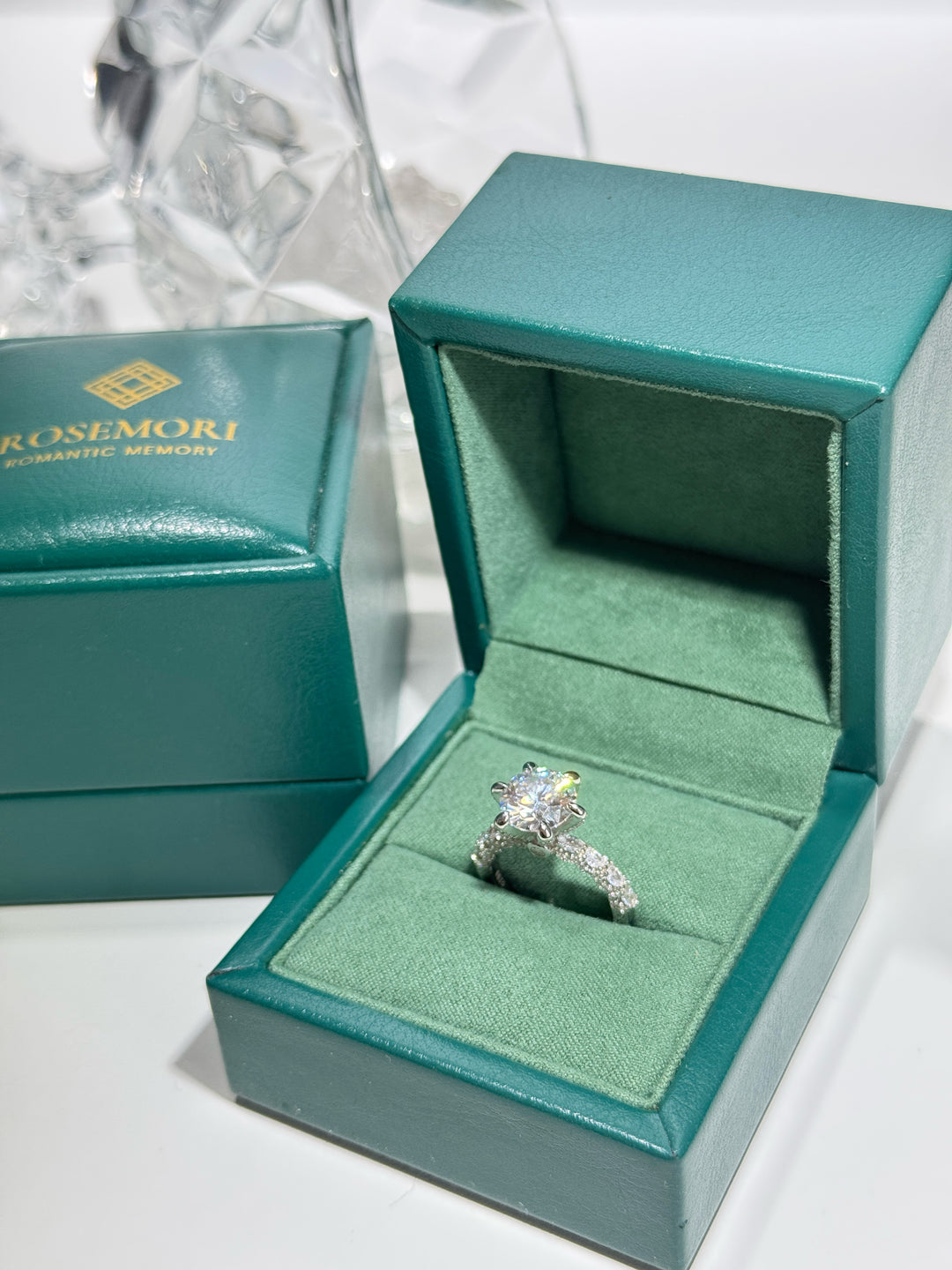 Aurora Six-Prong Moissanite Ring | S925 Sterling Silver