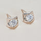 Square Bezel Moissanite Stud Earrings