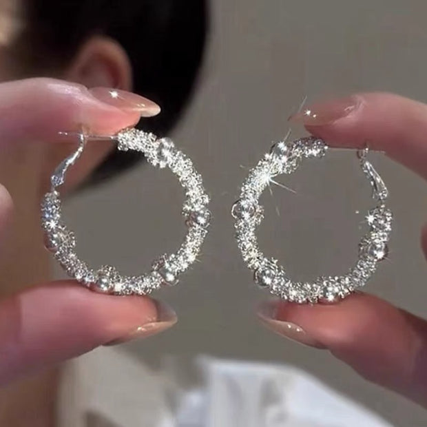 Silver Bead Pop Earrings