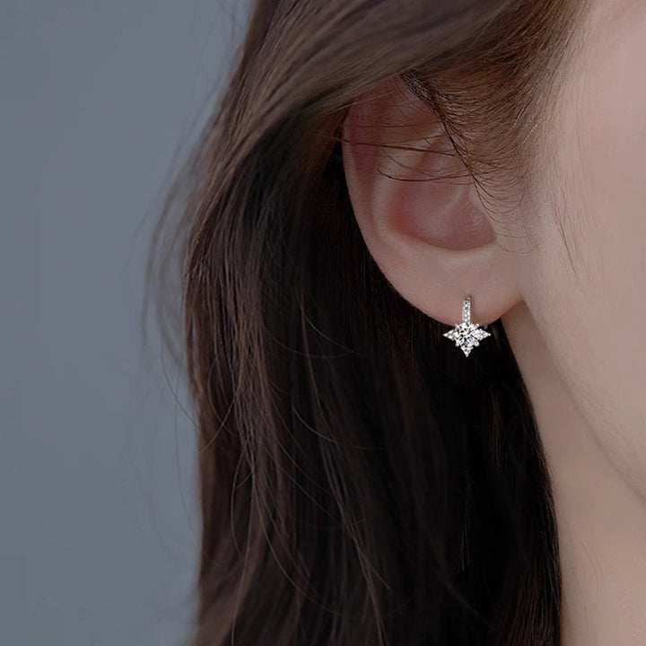 Moissanite Huggie Earrings