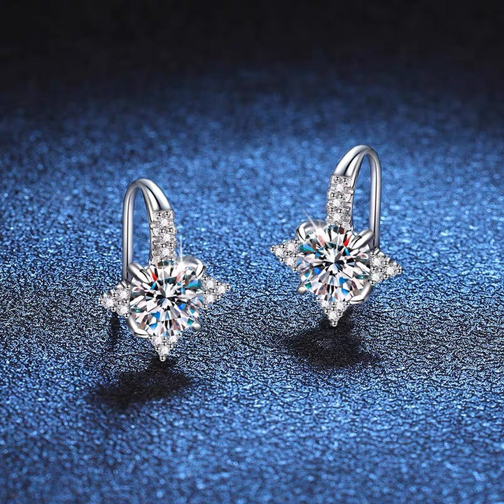 Moissanite Huggie Earrings