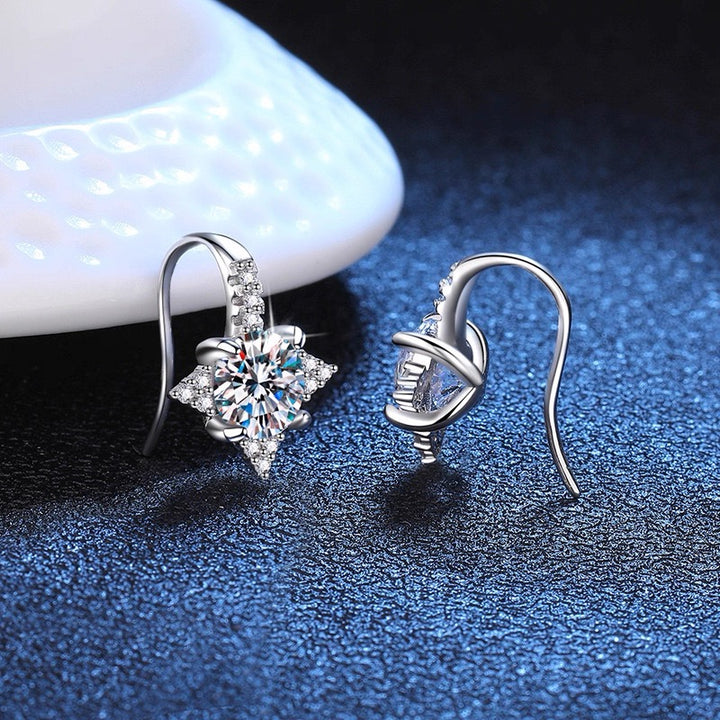 Moissanite Huggie Earrings