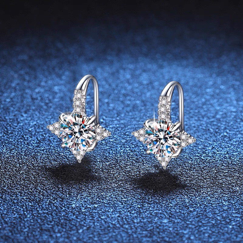 Moissanite Huggie Earrings