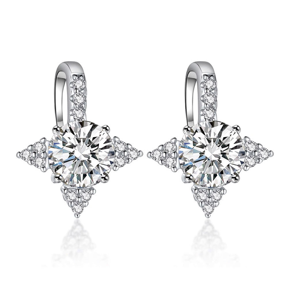 Moissanite Huggie Earrings