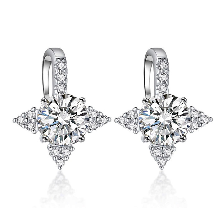 Moissanite Huggie Earrings