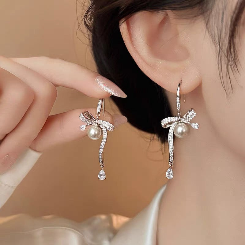 Celeste Pearl Ribbon Jewelry Set