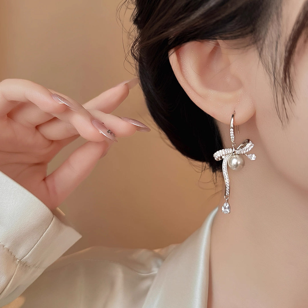 Celeste Pearl Ribbon Jewelry Set