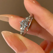 Shimmering Snowflake Adjustable Ring