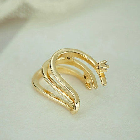 Minimal Crystal Ear Cuff