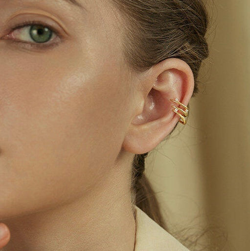 Minimal Crystal Ear Cuff