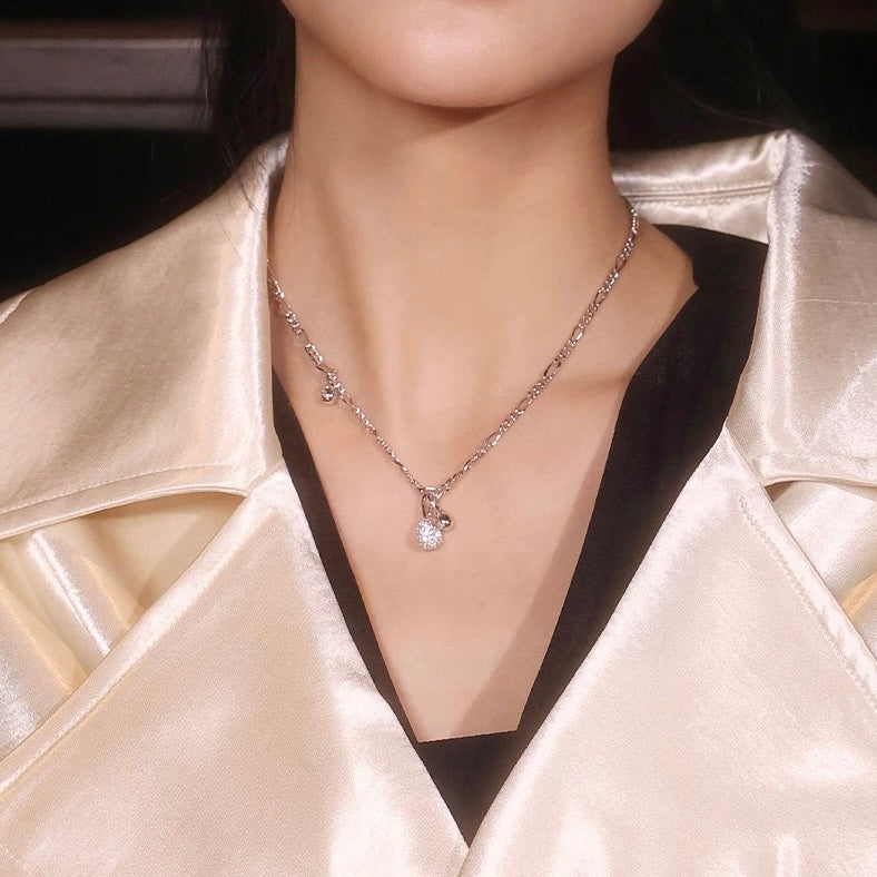 Crystal Drop Chain Necklace