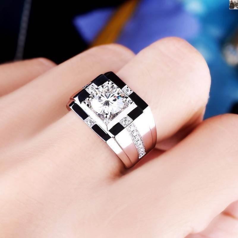 Aegis Round Moissanite Men’s Ring