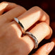 Heart Bezel Moissanite Couple Ring Set | S925 Sterling Silver