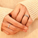 Single-Cut Moissanite Couple Rings — Matching Set | S925 Sterling Silver