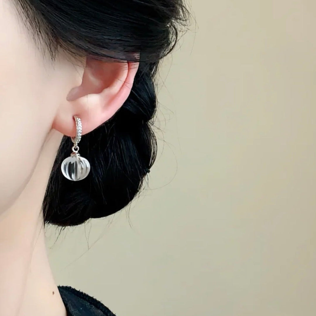 Crystal Pumpkin Drop Earrings