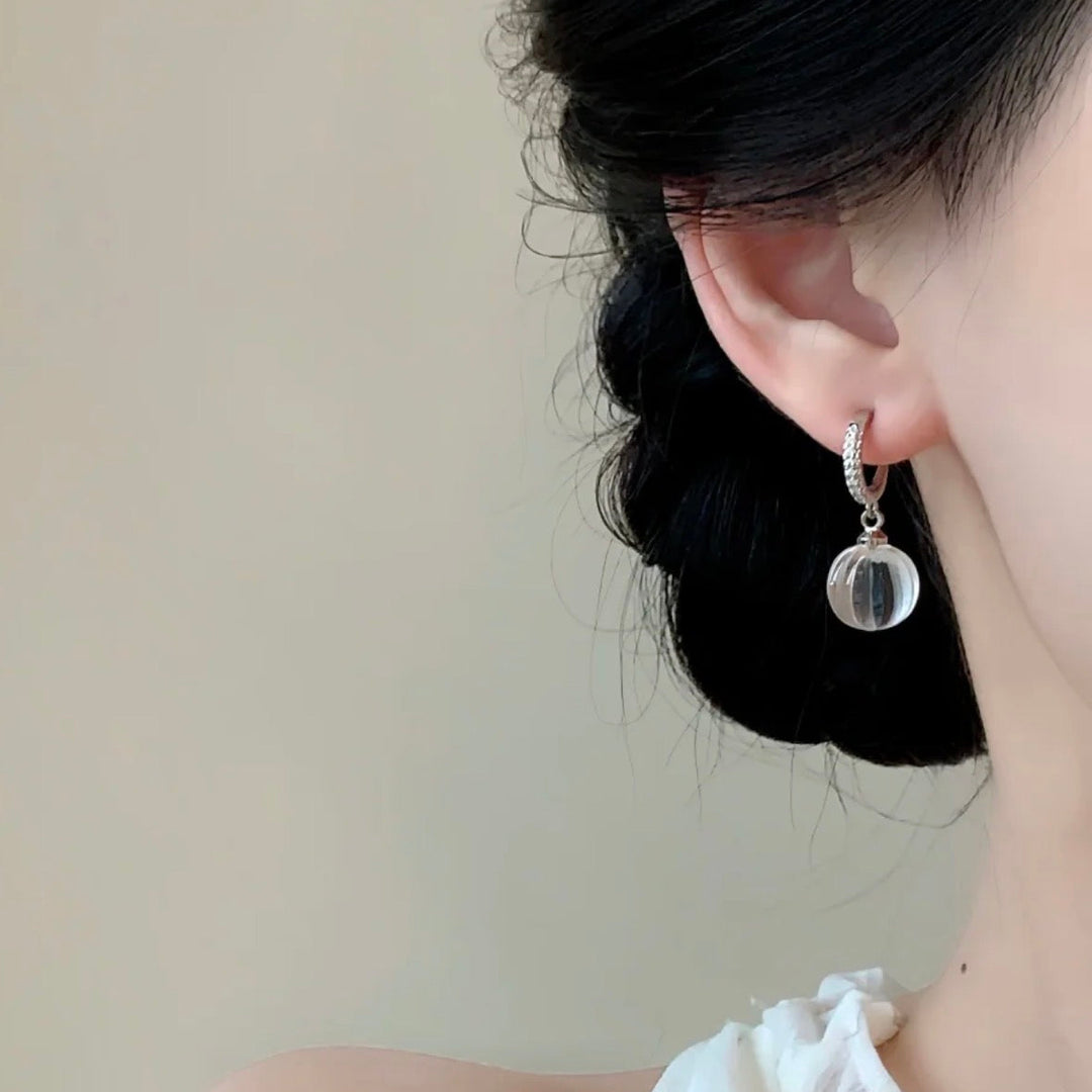Crystal Pumpkin Drop Earrings