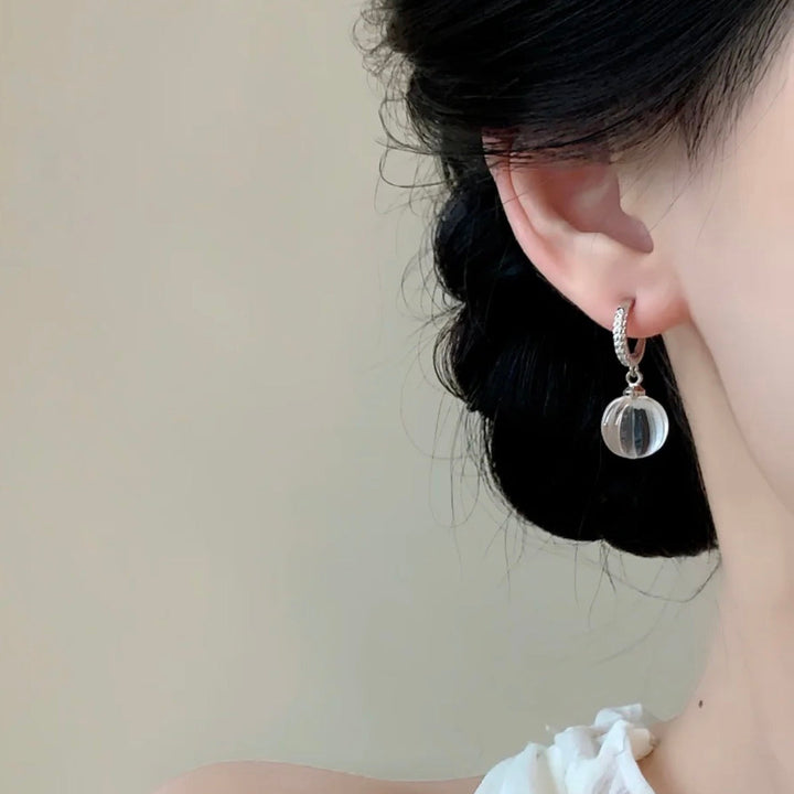 Crystal Pumpkin Drop Earrings