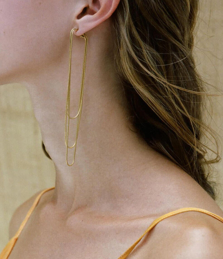 Minimalist Multi-Layer Chain Drop Earrings
