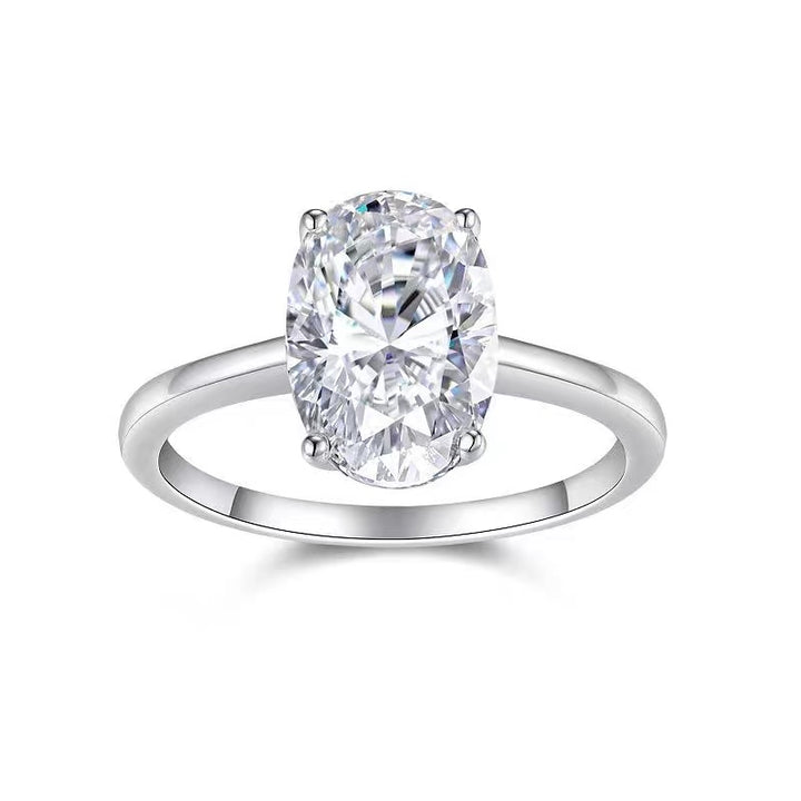 Round-Cut Moissanite Solitaire Ring