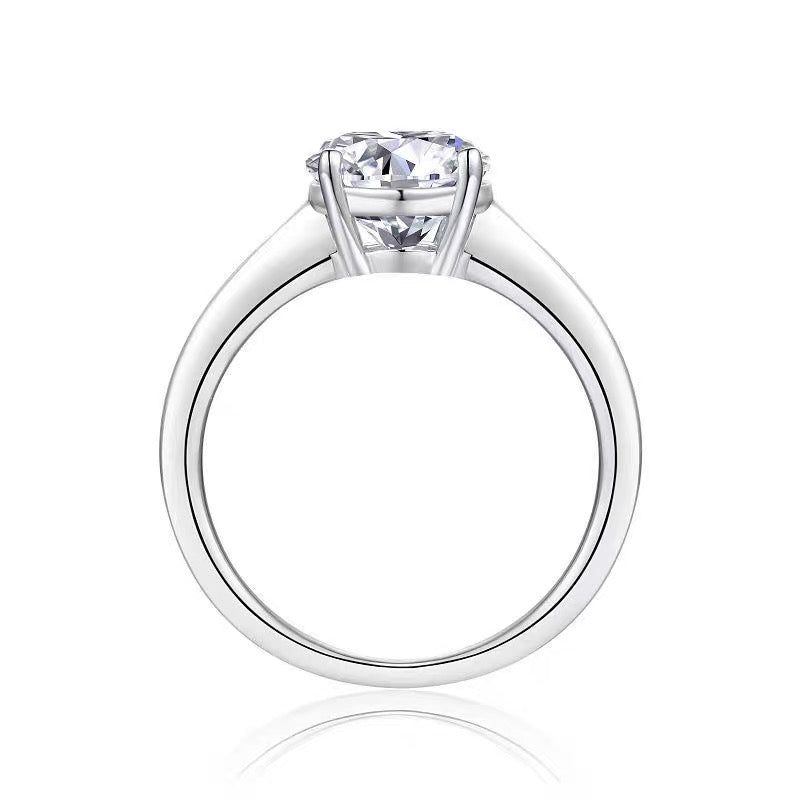 Round-Cut Moissanite Solitaire Ring