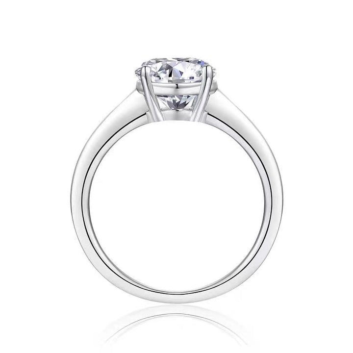 Round-Cut Moissanite Solitaire Ring