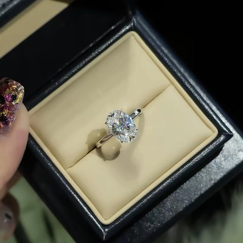 Round-Cut Moissanite Solitaire Ring