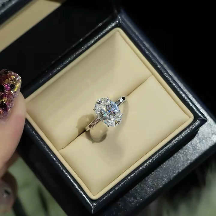 Round-Cut Moissanite Solitaire Ring