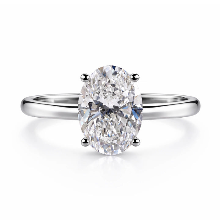Round-Cut Moissanite Solitaire Ring