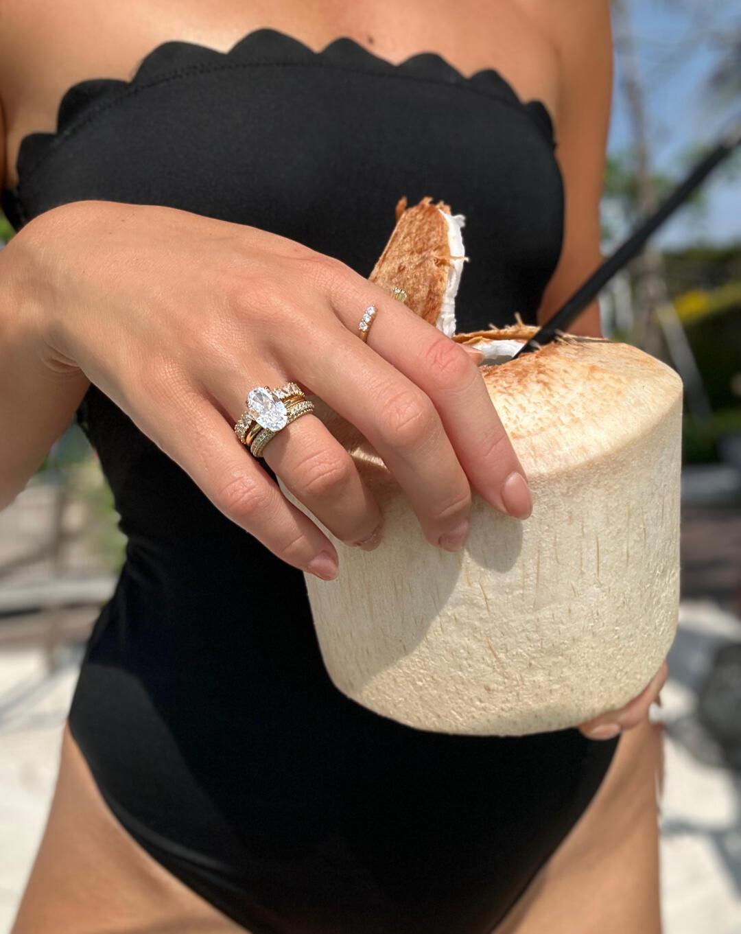 Round-Cut Moissanite Solitaire Ring