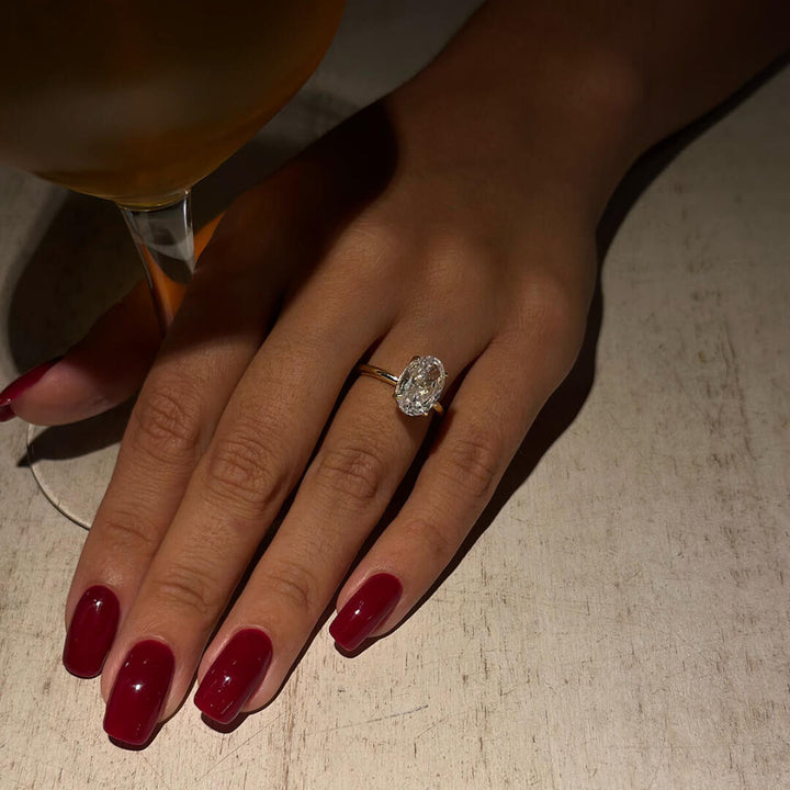 Round-Cut Moissanite Solitaire Ring