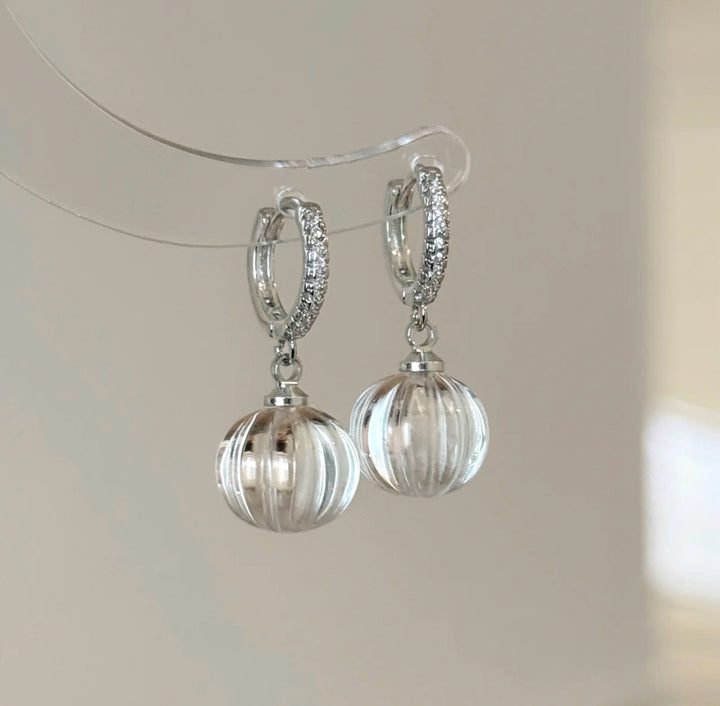 Crystal Pumpkin Drop Earrings