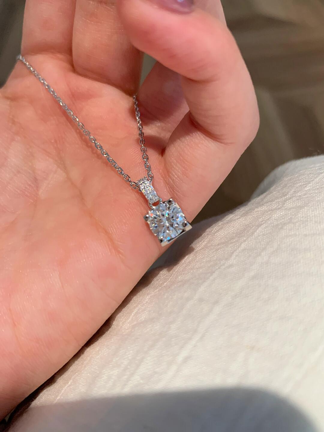 Candy Color Zircon Pendant Necklace