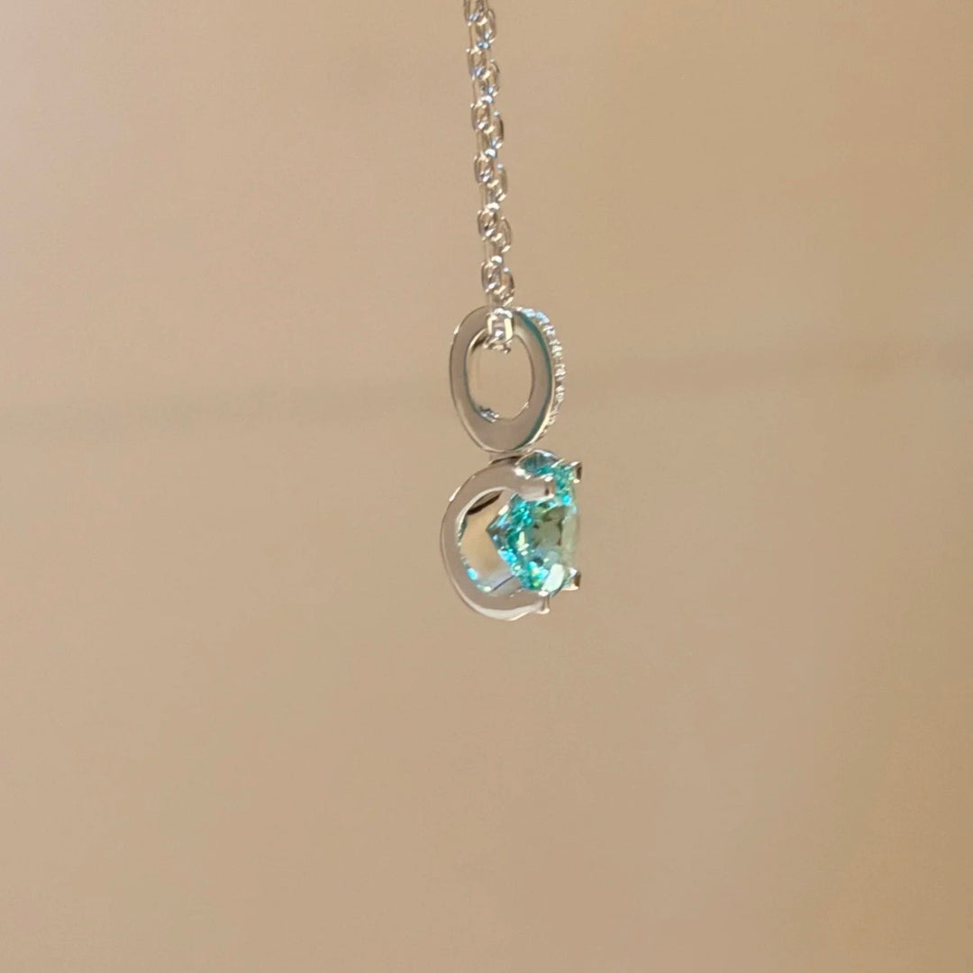 Candy Color Zircon Pendant Necklace