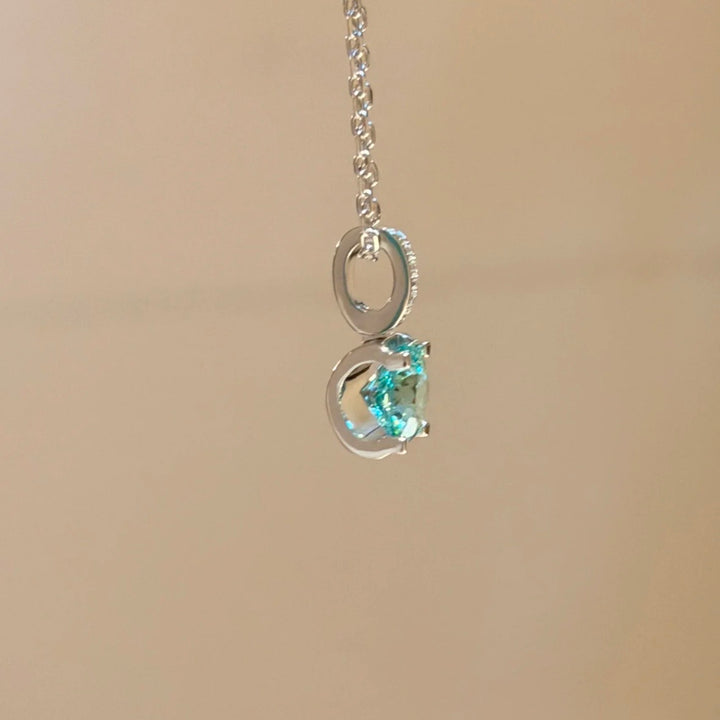 Candy Color Zircon Pendant Necklace