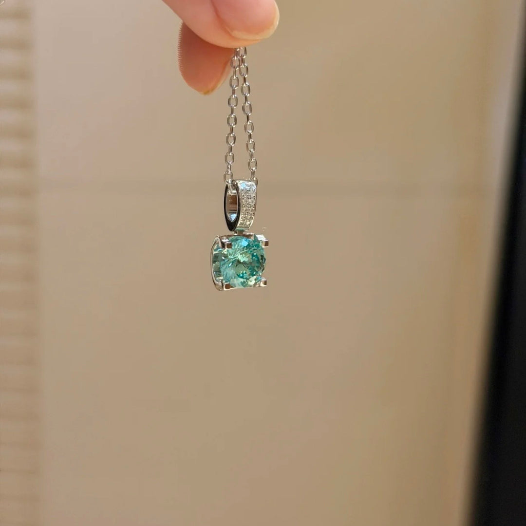 Candy Color Zircon Pendant Necklace