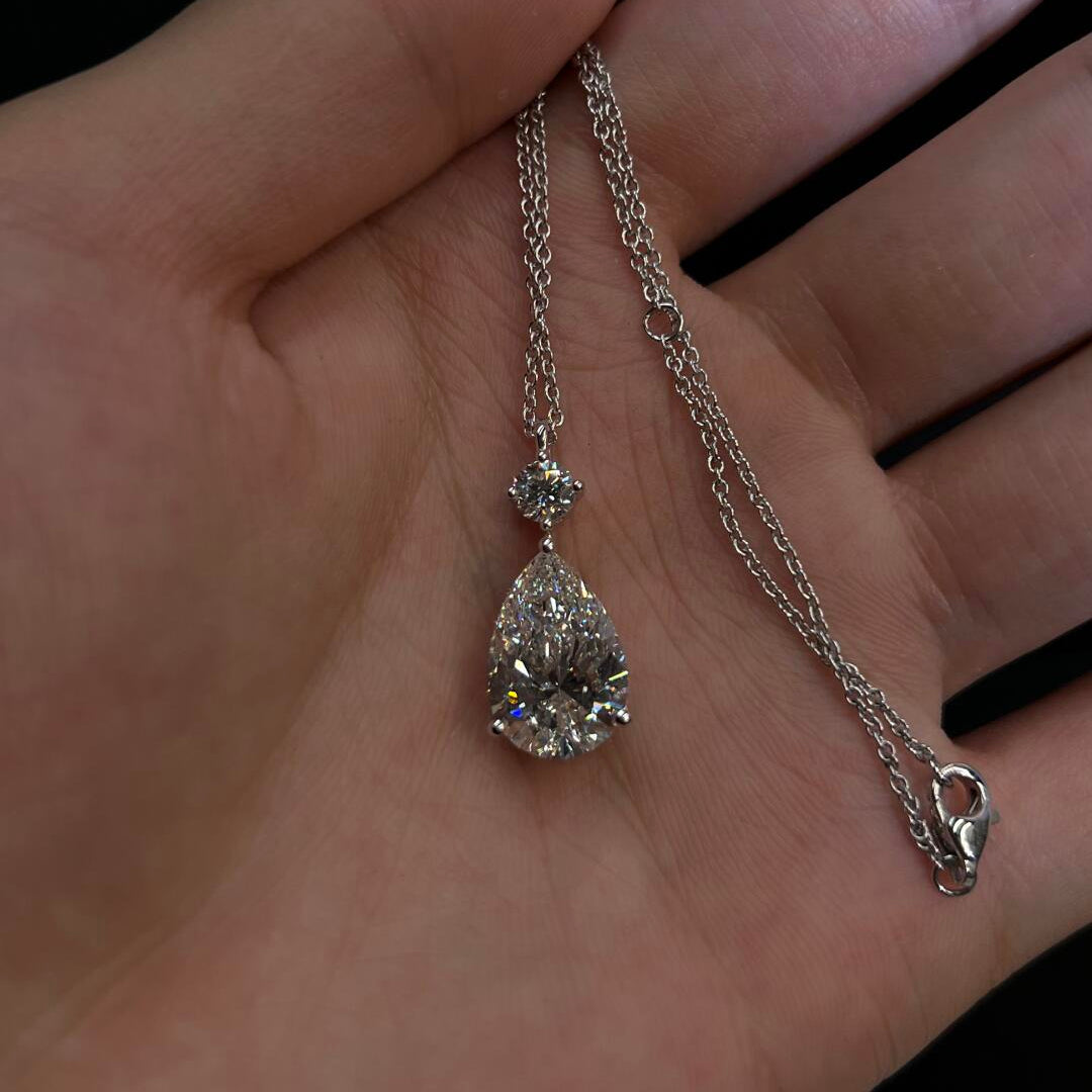 Luminéa Teardrop Moissanite Drop Necklace