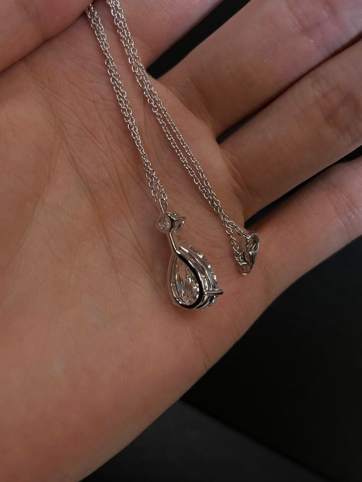 Luminéa Teardrop Moissanite Drop Necklace