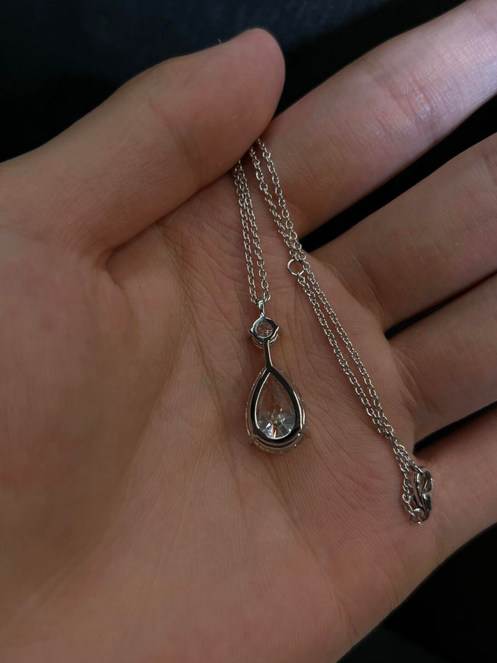 Luminéa Teardrop Moissanite Drop Necklace