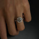 Petal Halo Moissanite Ring