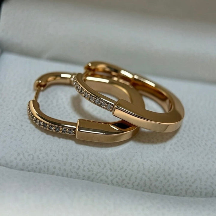 Minimalist Oval Hoop Earrings