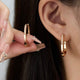 Minimalist Oval Hoop Earrings