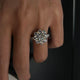 1CT Halo Moissanite Ring